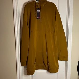 The dolls hooded sweater dress camel color